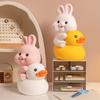 Duck Rabbit Piggy Bank Kids Adorable Unique Decoration Glue Anti-falling Piggy Bank Can Be Stored and Withdrawn Tabletop Decorations