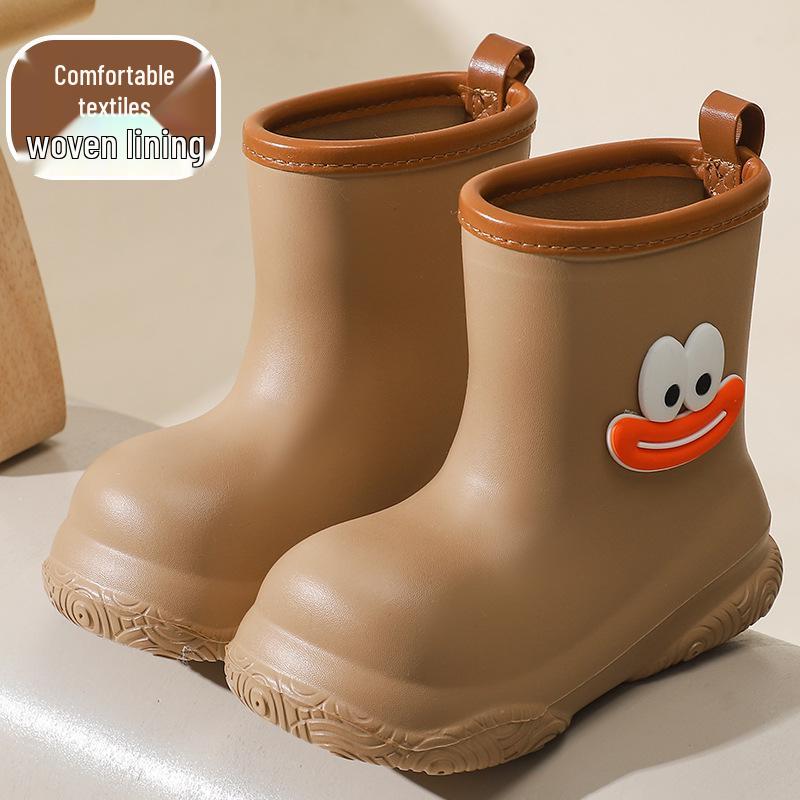 Dopamine Unisex Kids' Rain Boots - Anti-slip, EVA Fleece-lined, Detachable, for Kindergarten To High School