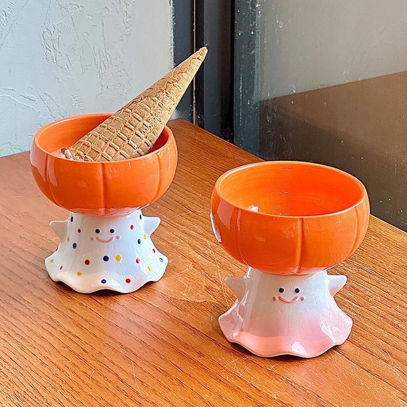 Halloween Gift Cute Pumpkin Ghost Ceramic Mug Girl Practical Couple Water Cup Souvenir Gift Box