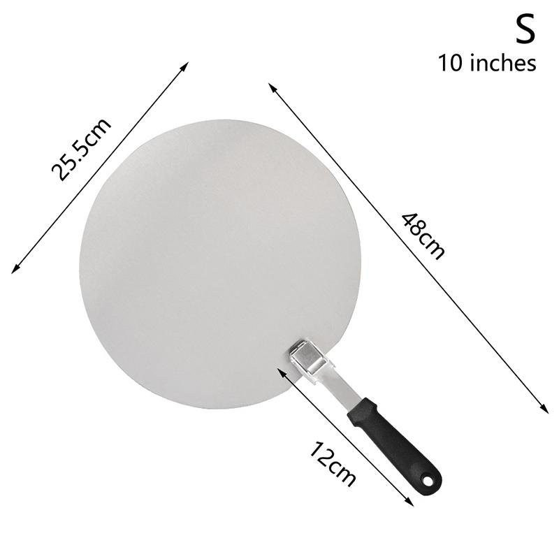 Pizza Shovel Spatula Plastic Handle Foldable Round Stainless Steel Cake Tools Accessories Non-Stick Pastry Paddle Kitchen Baking