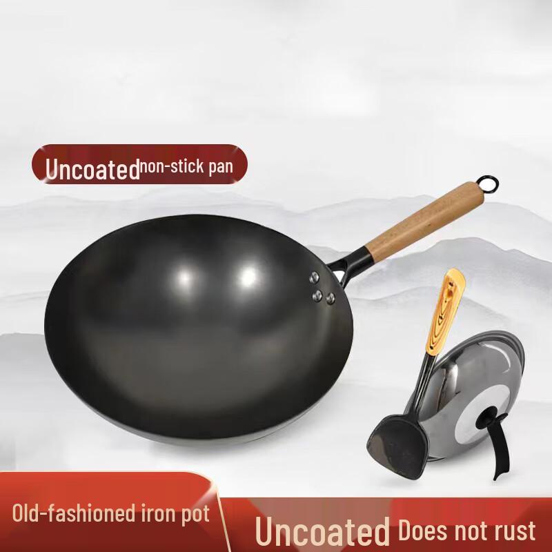 Hakka Style Hand-Forged Non-Stick Iron Wok 30cm