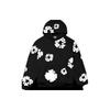 Baumwollkranz Hoodie 'Schwarz Weiß' Herren 301-010-30