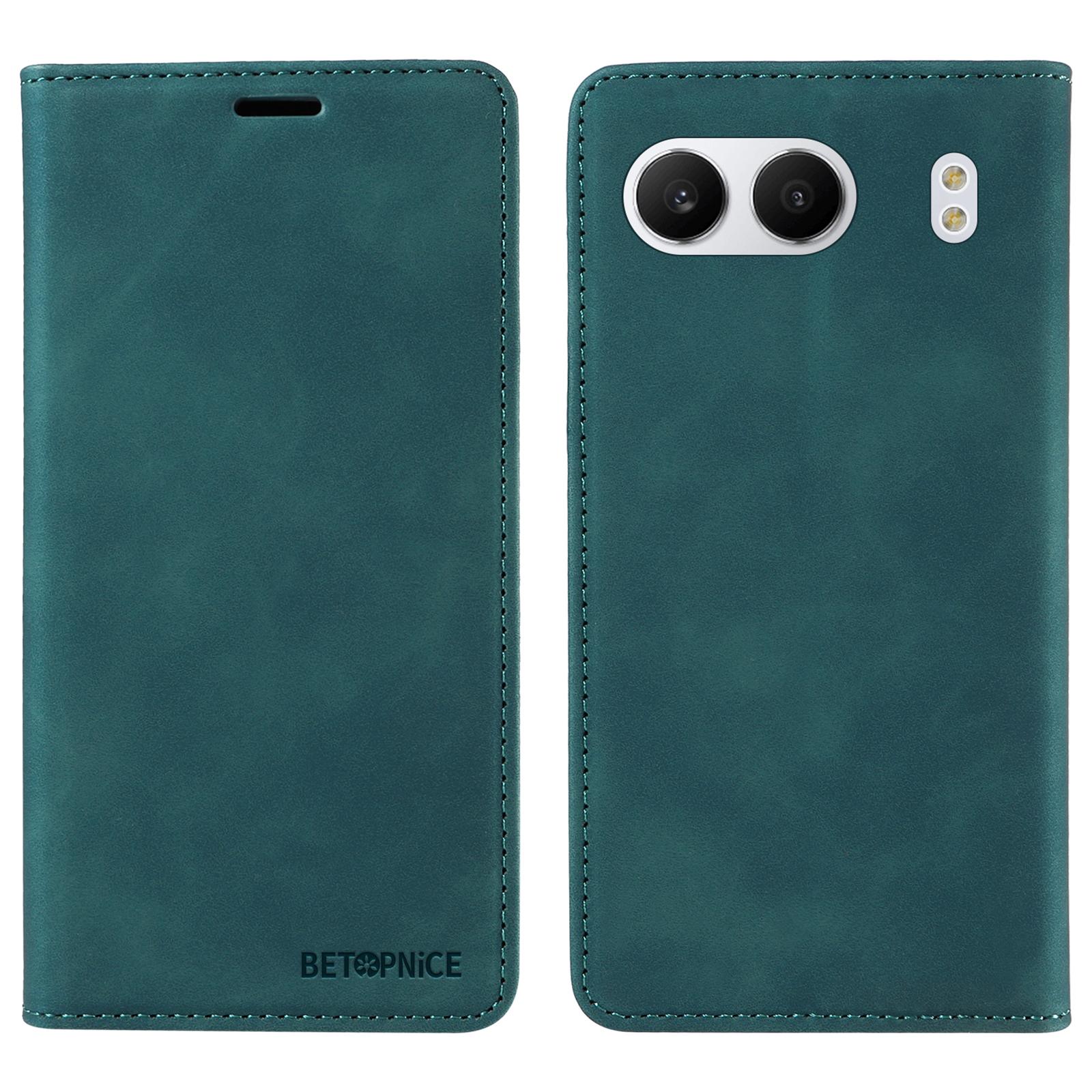 

BETOPNICE 003 For OnePlus Nord 4 Wallet Case Leather Phone Cover with Stand Green