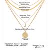 4dílná sada Dámská móda Luxusní dutý náhrdelník Světlý luxusní měsíční přívěsek střapcový náhrdelník Street Punk Style Svetr Řetízek
