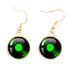 Classic Vintage Vinyl Records Rretro Phonograph Rrecord Dome Glass Ladies Earrings Music Lover Gifts Music Record Disc Earrings