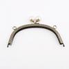 8.5CM~20.5cm Purse Frames Metal Kiss Clasp Handle Bag Bronze Metal Kiss Clasp Lock Frame Pearl Head Knurling Semicircle KZ151324