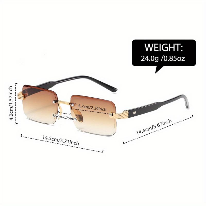 1 pc classic frameless fashion sunglasses, unisex design with multiple color options – a versatile essential for your wardrobe