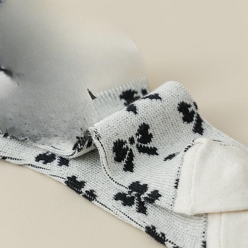 Calzini alti in pile da donna per autunno e inverno, Calzini a metà gamba in cotone pettinato per primavera e autunno