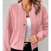 Giacca da Donna Singolo Petto Larga Monocolore a Maniche Lunghe Comoda Casual Capospalla per Primavera e Autunno