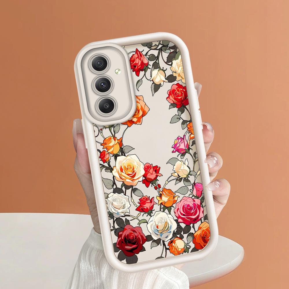 Model de imprimare cu scară pătrată din silicon moale Carcasă pentru telefon Capac complet Cameră de protecție antișoc Carcasă din cauciuc pentru Samsung