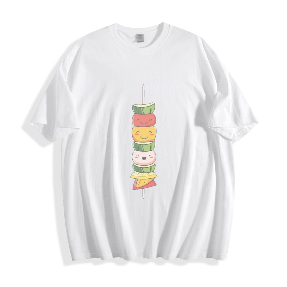 Kawaii Kebab Crew T-Shirt - Adorable Veggie Skewer Unisex Tee