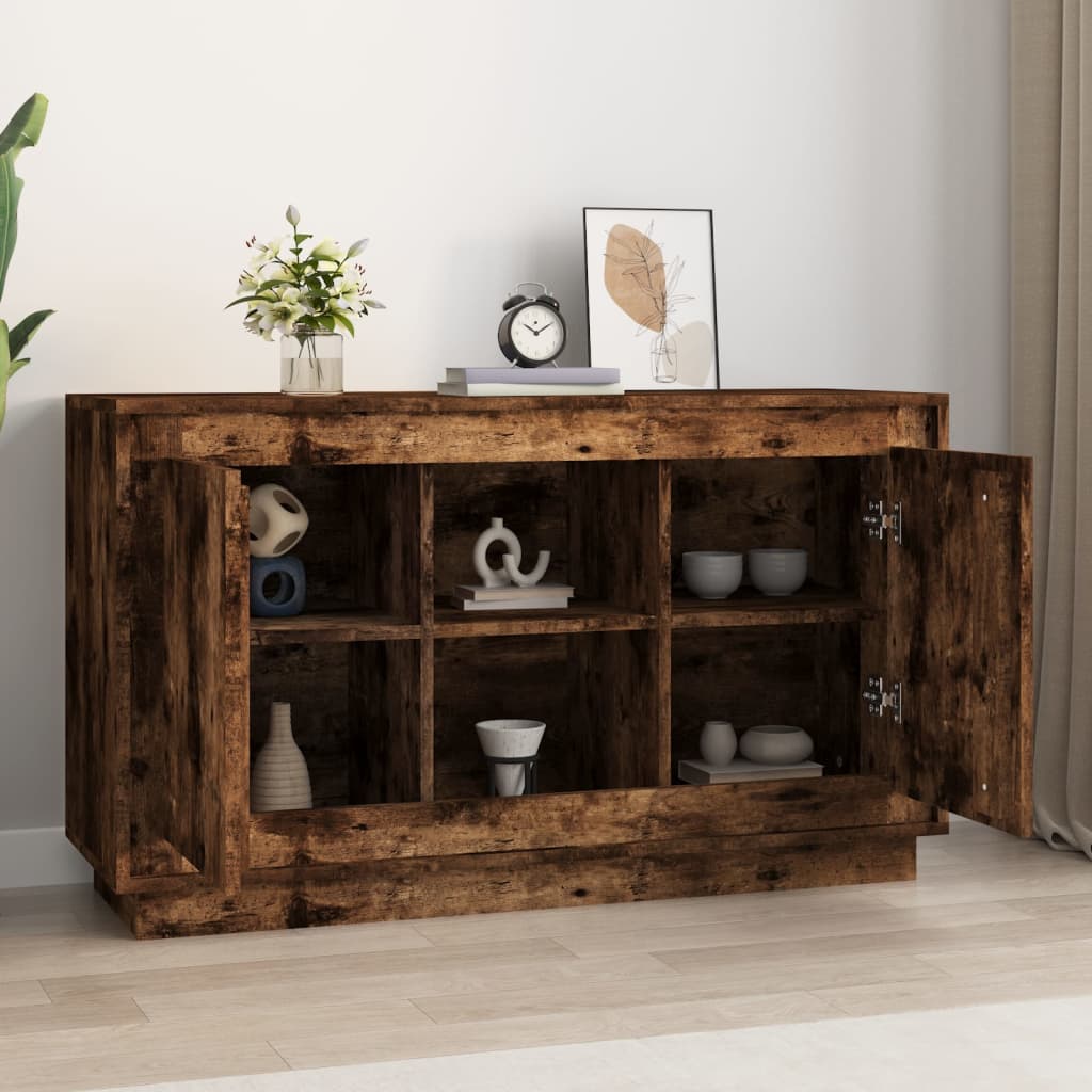 Sideboard Smoked Oak 102x35x60 cm Wood Based Panel