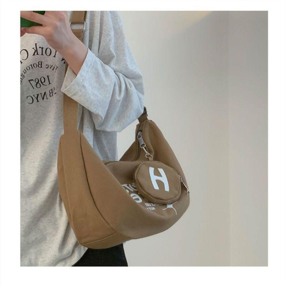 

Letter Printing Shoulder Bags Canvas Sling Bags Fashion Tote Bags