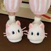 Soft Cat Plush Slippers For Women And Men With Warmth And Nonslip Pvc Sole For Home Comfort