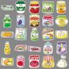 50 Cute Hand-drawn Snack Stickers for Water Bottles & Phone Cases