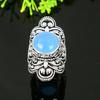Natural Aqua Chalcedony Gemstone 925 Sterling Silver Gift Ring Size 10 S7f80