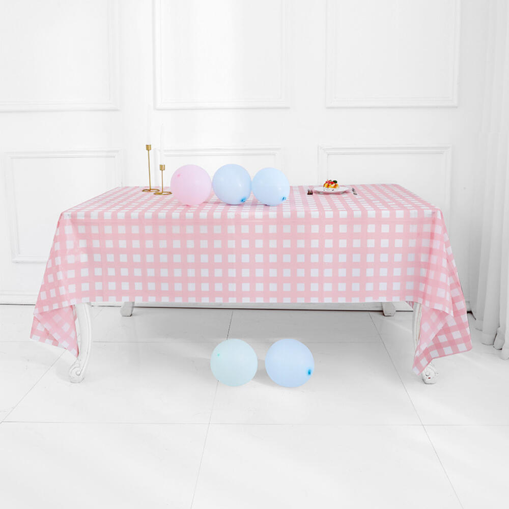 Plaid Disposable Party Tablecloth, Thickened Waterproof Oil Proof Design, For Birthday Picnic Holiday Party Gathering Use