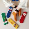 Women's Cute Christmas -Lined Mid-Calf Sleep Socks for Warm Home Lounging