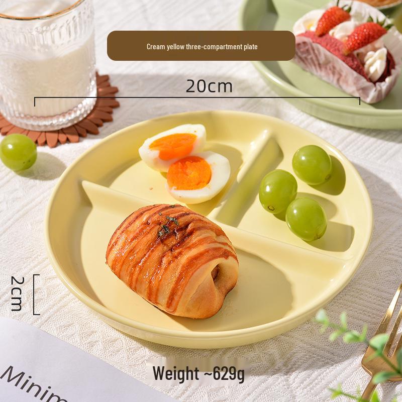 Japanese Style Portion Control Meal Plate for Weight Loss - Adult Single Serving Compartment Plate