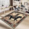 1PC Cowgirl Horse Non-Slip Floor carpet, Office, family, bedroom, Studio - Large Area Rug, Vibrant Colors-C0455