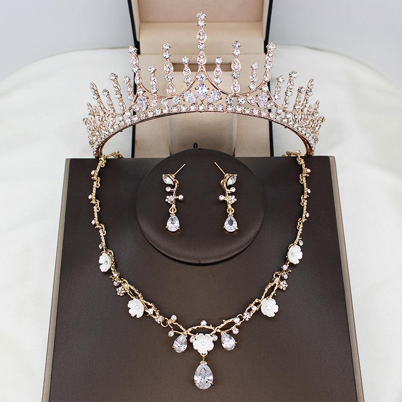 Children's Crown Tiara Girls New Crown Crystal Hair Hoop Model Catwalk Hair Accessories Princess Hairpin