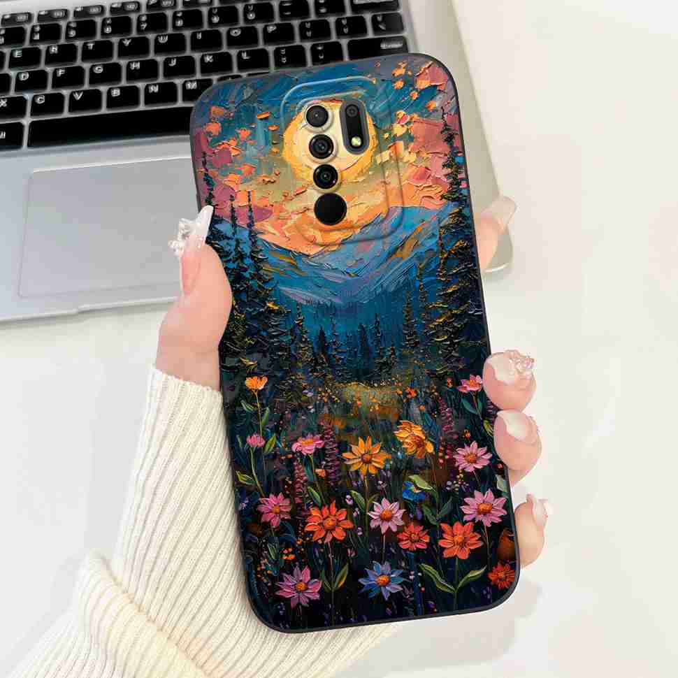 For Xiaomi Redmi 9 Case Cute Cartoon Rabbit Cat Soft Silicone Cover For Redmi 9 M2004J19AG M2004J19G Bumper Phone Case Funda