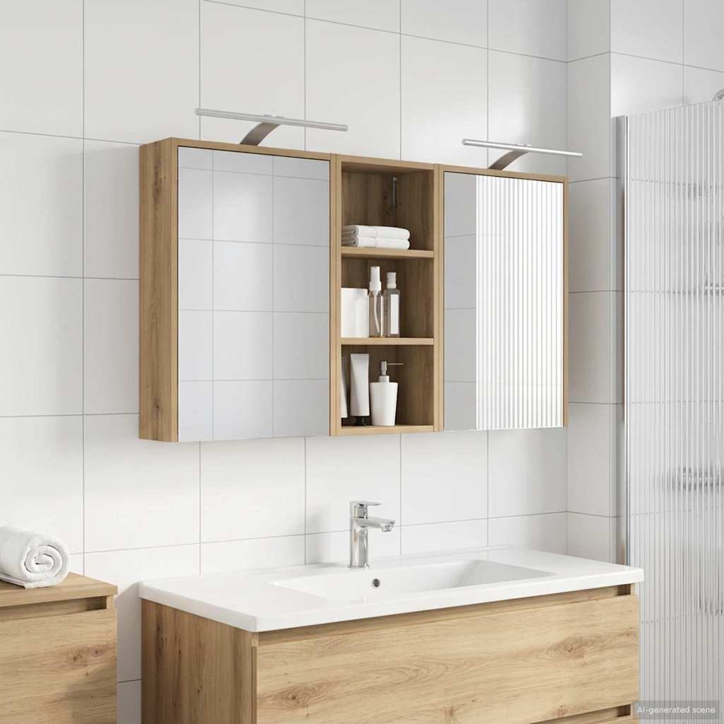Bathroom Cabinet Set 3 pcs 116 x 16 x 62.5 cm engineered wood