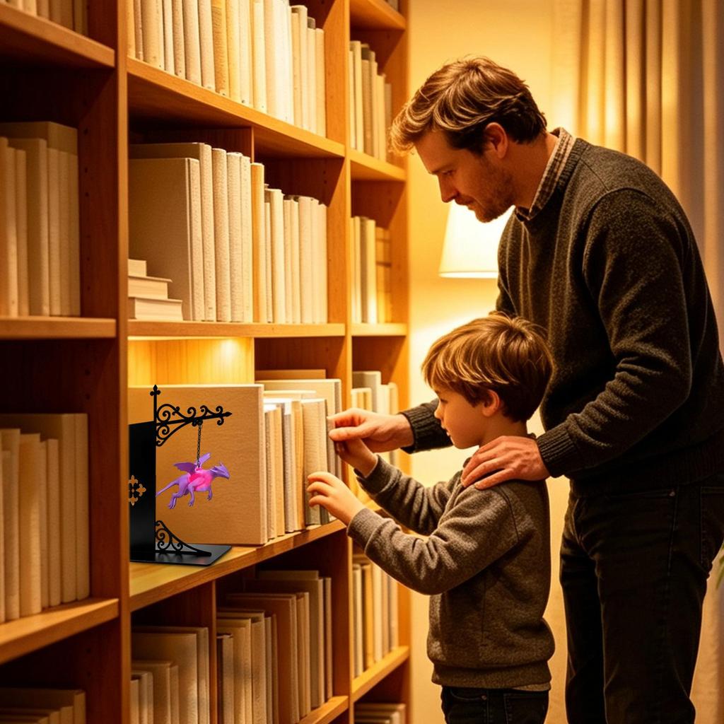 Creative Floating Dragon Bookshelf Lamp Flying Dragon Bookshelf Lights Ornament Floating Dragon Night Light Home Decor