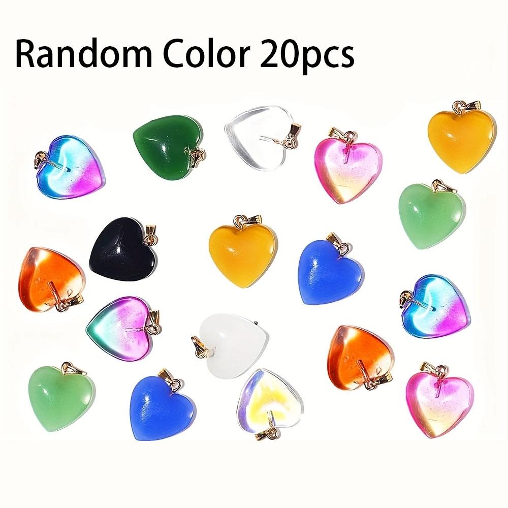 

5/10/20 шт. Стеклянный Материал Любовь Кулон в форме Сердца Ювелирное Изделие Подвеска Браслет Ожерелье Ювелирные Изделия Ремесла Фестиваль Подарок на День Новичка 20pcs