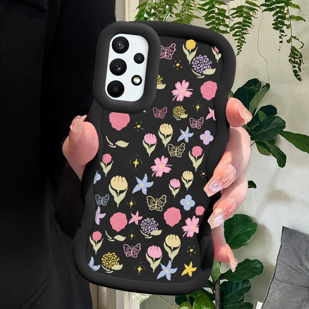 

Окрашенный узор Big Wave Edge Мягкий силиконовый материал Macaron чехол для телефона противоударный защитный резиновый чехол для Samsung Xiaomi Poco Redmi Samsung A06