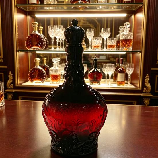 Schloss Whisky Karaffe, Origineller Likörbehälter für Männer, Home Bar Verkostung, Spirituosen, Gotische Glasflasche für Sammler-Ausstellung, Junggesellenabschiede