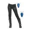 Womens Motorcycle Riding Jeans Slim Fit Army Green Mesh Breathable Adjustable Knee Pads Biker Pants