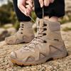 Zapatos de Senderismo para Exteriores Botas de Hombre Combate Táctico Desierto Masculino Campo Caza Escalada Entrenamiento Zapatillas Impermeables Deportes Sh