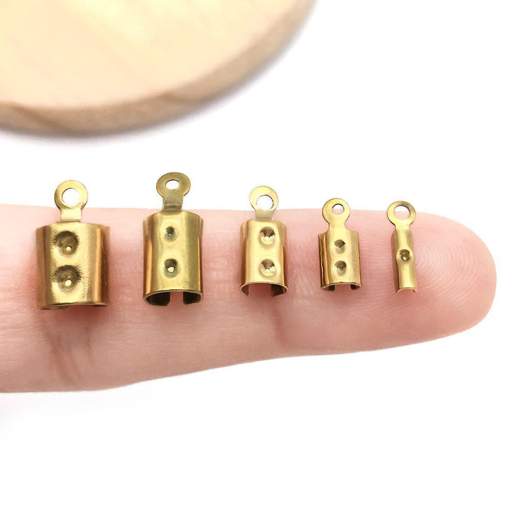 Stainless Steel Dotted Clasp End Buckle Pendant Charm for DIY Bracelets & Necklaces