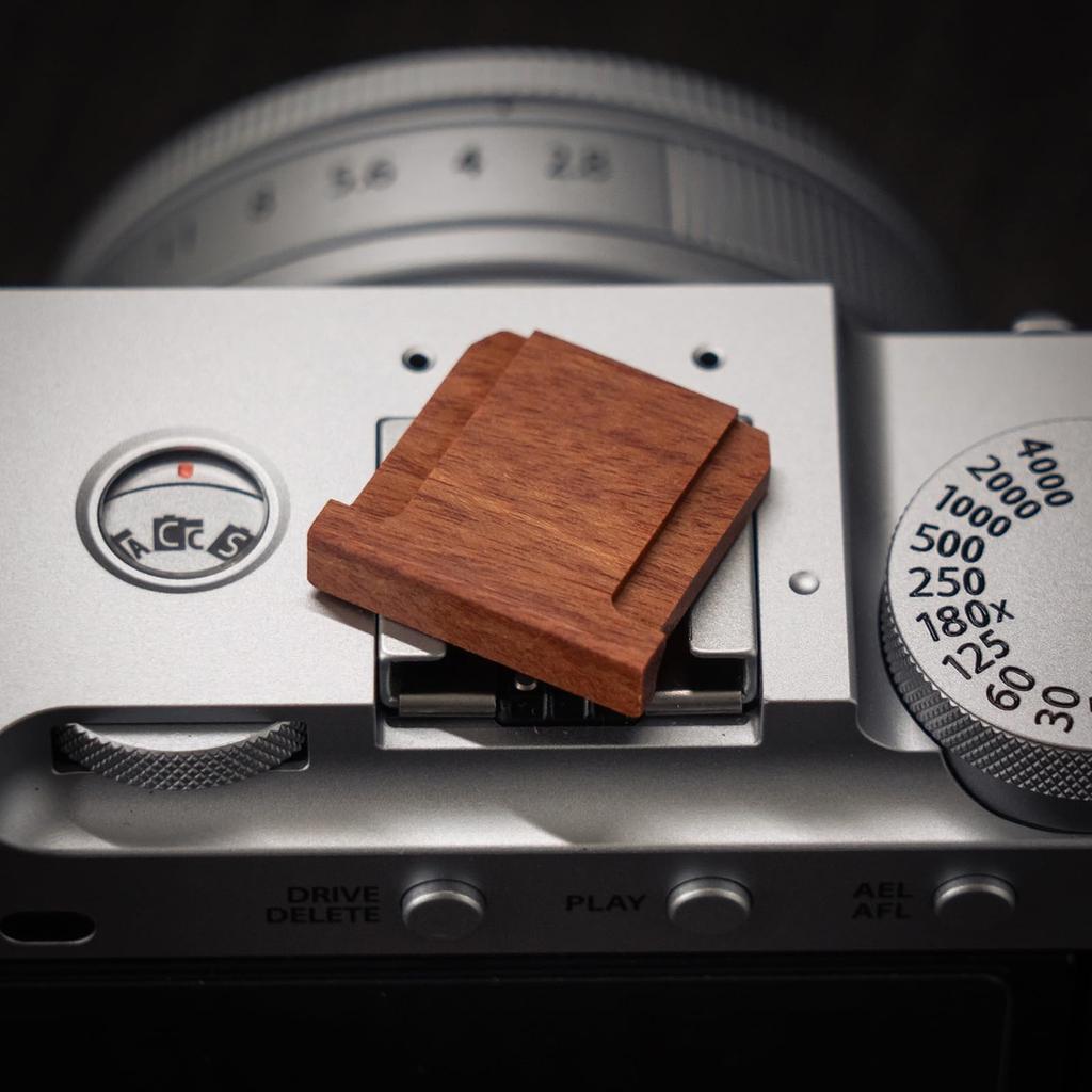 Iborrys Hot Shoe Cover Shutter Button Cover Compatible with FUJIFILM and Over 20 Other Camera Made of Premium Wood Retro Handcrafted by with Hot Shoe
