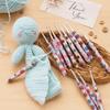 Sunflower Printed Handle Knitting Needles Fine Hook Head Doll Weaving Hooks  For Doll Weaving