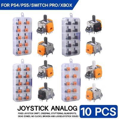 10Pcs 3D Hall Effect Joystick Adjustable No Drifting Thumbstick Module Joystick Controller Rocker Module for PS4/PS5/XBox/Switch