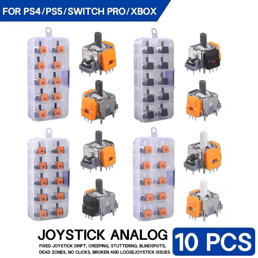 10Pcs 3D Hall Effect Joystick Adjustable No Drifting Thumbstick Module Joystick Controller Rocker Module for PS4/PS5/XBox/Switch