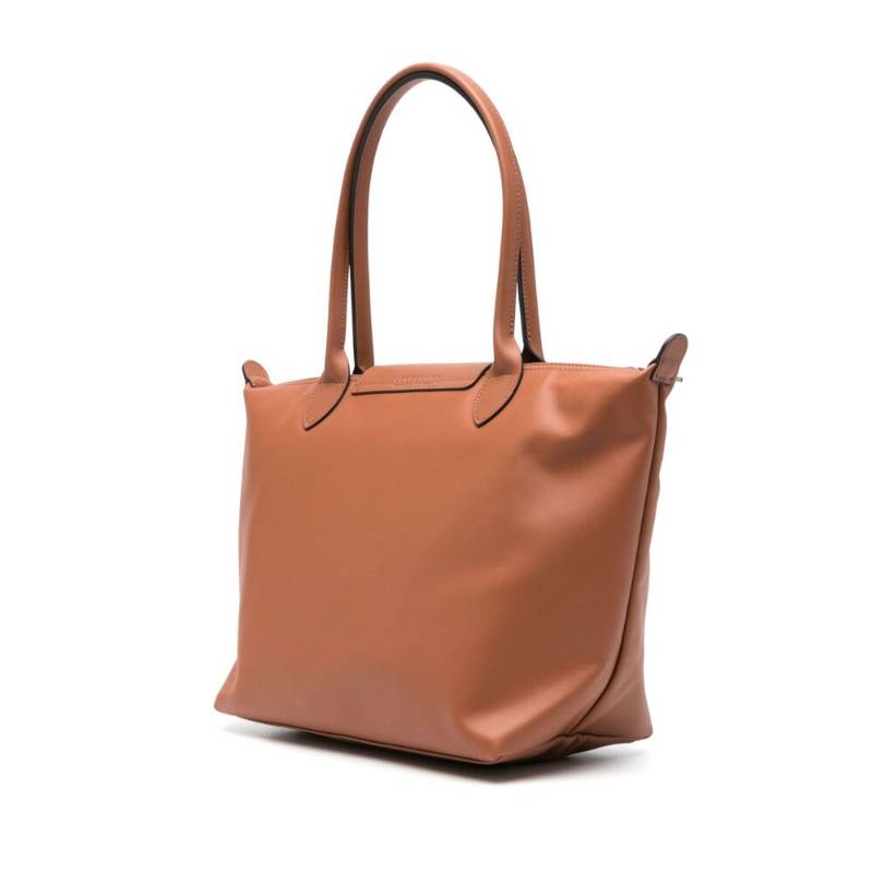 Longchamp Le Pliage Xtra Einfarbige Reißverschluss-Druckknopfverschluss Langlebige Griffe Leder-Tragetasche Damen-Tote Cognac Brandy 2605987504
