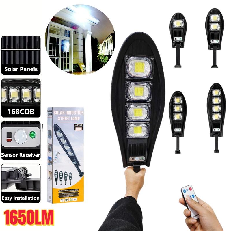 1ks 168LED Solární indukční pouliční světlo Venkovní Vodotěsné LED Pro zahradní zeď Nastavitelný úhel Vestavěná 18650 Lithiová baterie