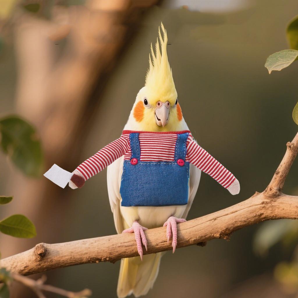 Funny Costume for Pet Bird, Parrot Cosplay Outfit Cute Bird Clothing Supplies