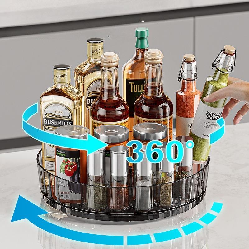 Rotating Circular Tray Countertop, Multi-purpose Storage Tray, Rotating Storage Rack, Kitchen Seasoning Rack, Desktop Storage
