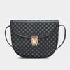 Simple polka dot printed messenger bag new solid color diamond embroidered lock fashionable women's shoulder bag