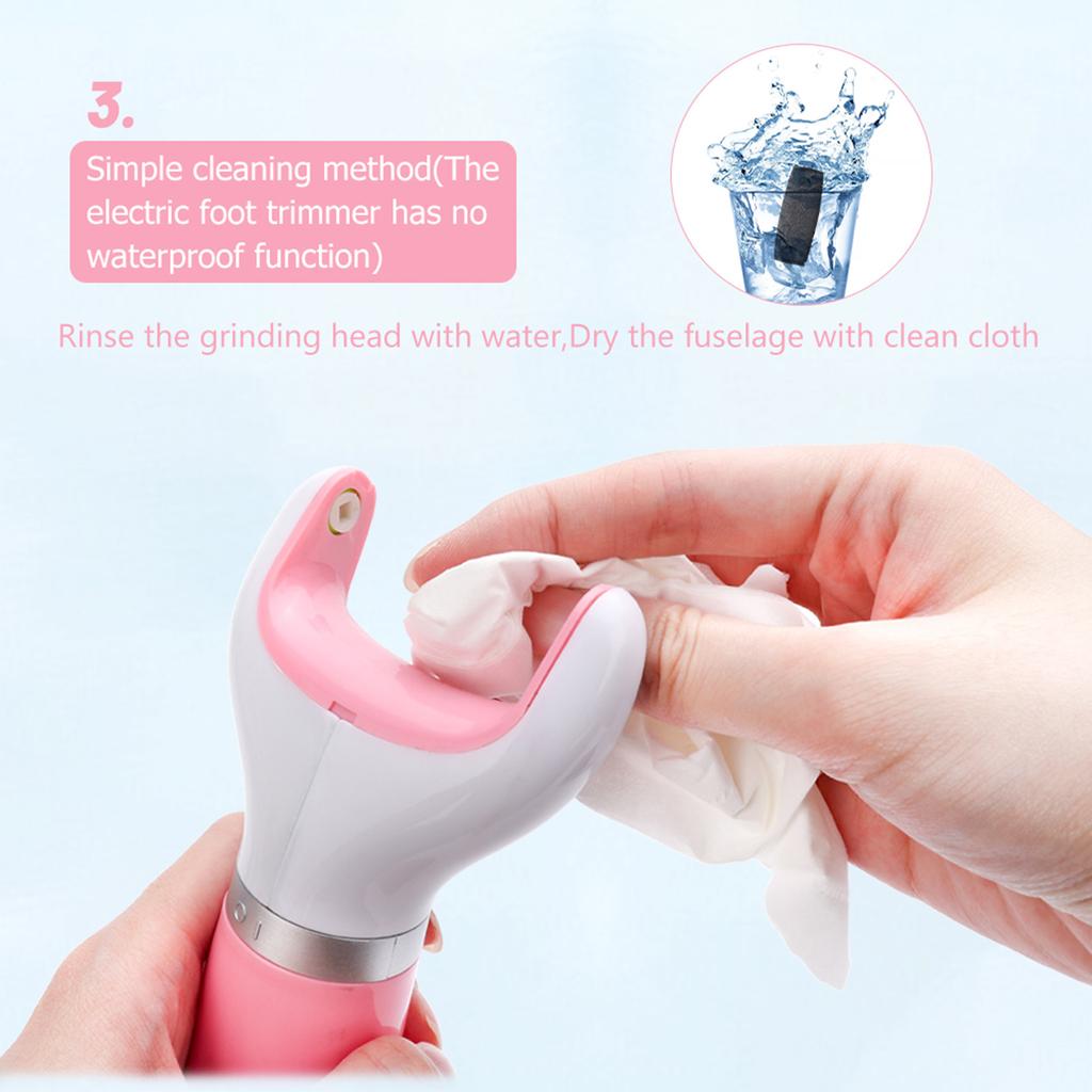 Automatic foot grinder  electric household foot grinder artifact  foot skin removal dead skin exfoliation callus pedicure machine  blue  battery blis