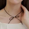 [Worn by IU] Prn255 Black Ribbon Necklace