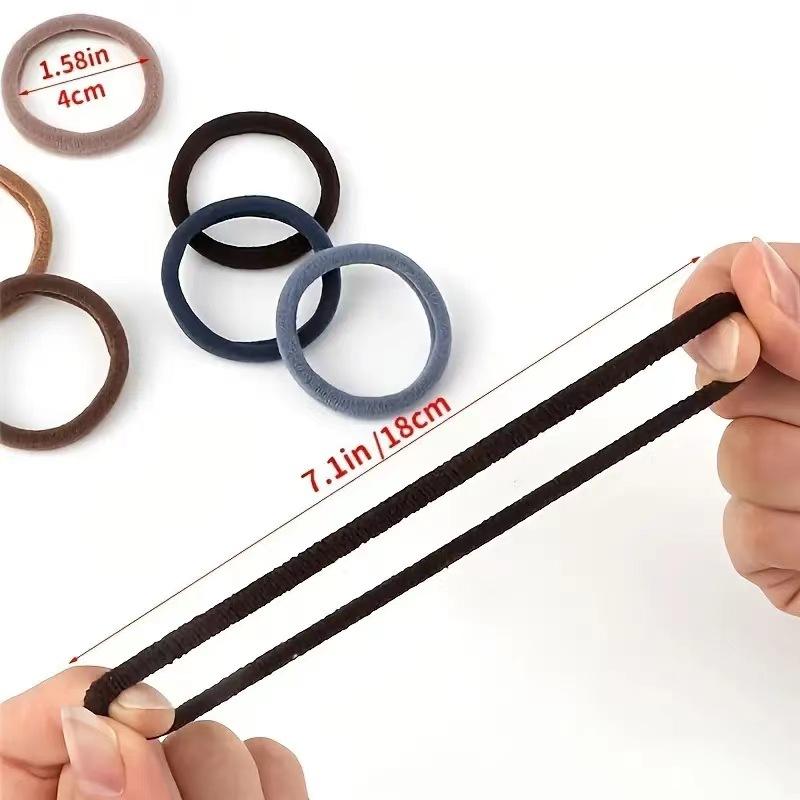 50PCS/Set Women Girls Basic Hair Bands 4cm Simple Solid Colors Elastic Headband Hair Ropes Ties Hair Accessories Ponytail Holder