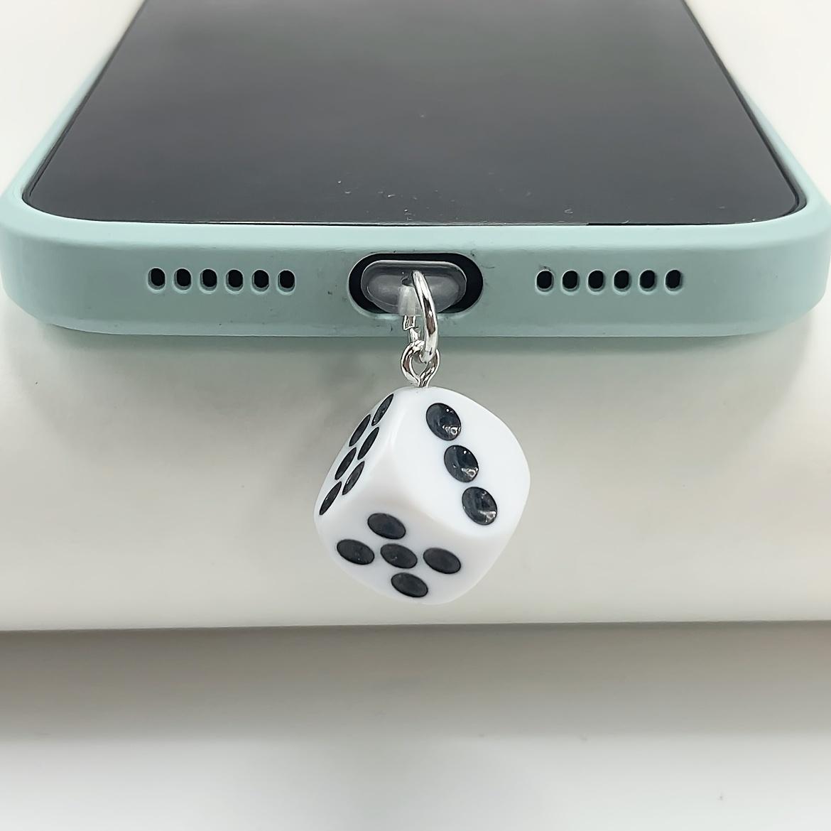 

Креативные 3D заглушки от пыли в виде кубиков, черно-белые пылезащитные брелоки для мобильного телефона, украшения для мобильного телефона, маленький подарок for iphone5-14 белый
