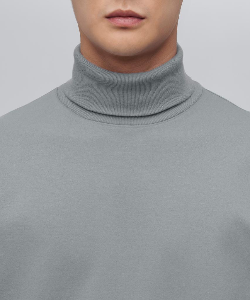 MUSINSA STANDARD Ponte Turtleneck Long Sleeve T-Shirt [Medium Gray]
