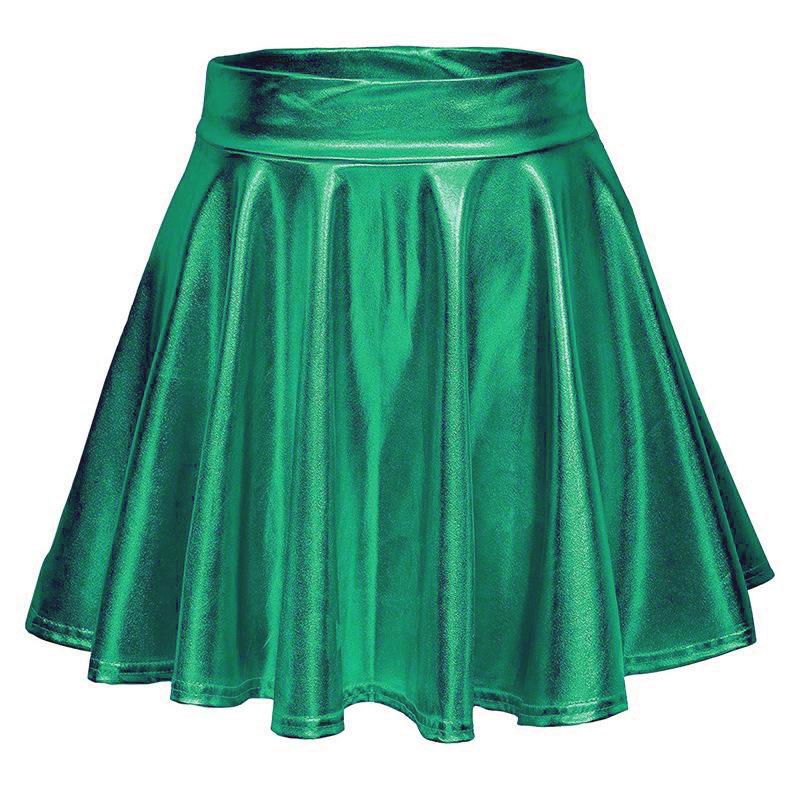 Women's Nightclub Performance Metal Pleated Skirt