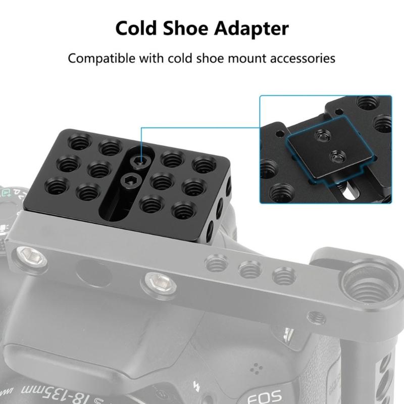 Hot Shoe Compatible Mini Expansion Plate Universal 1/4 Screw Hole Cheese Plate Metal Photography Mounting Base Plate